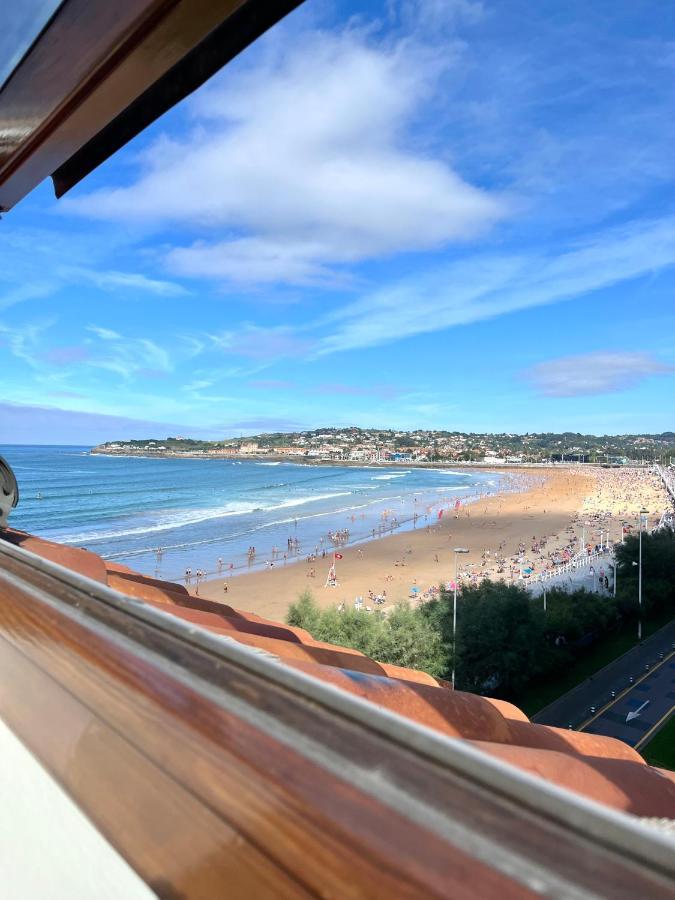 Atico Primera Linea Playa De San Lorenzo Gijón Exteriér fotografie