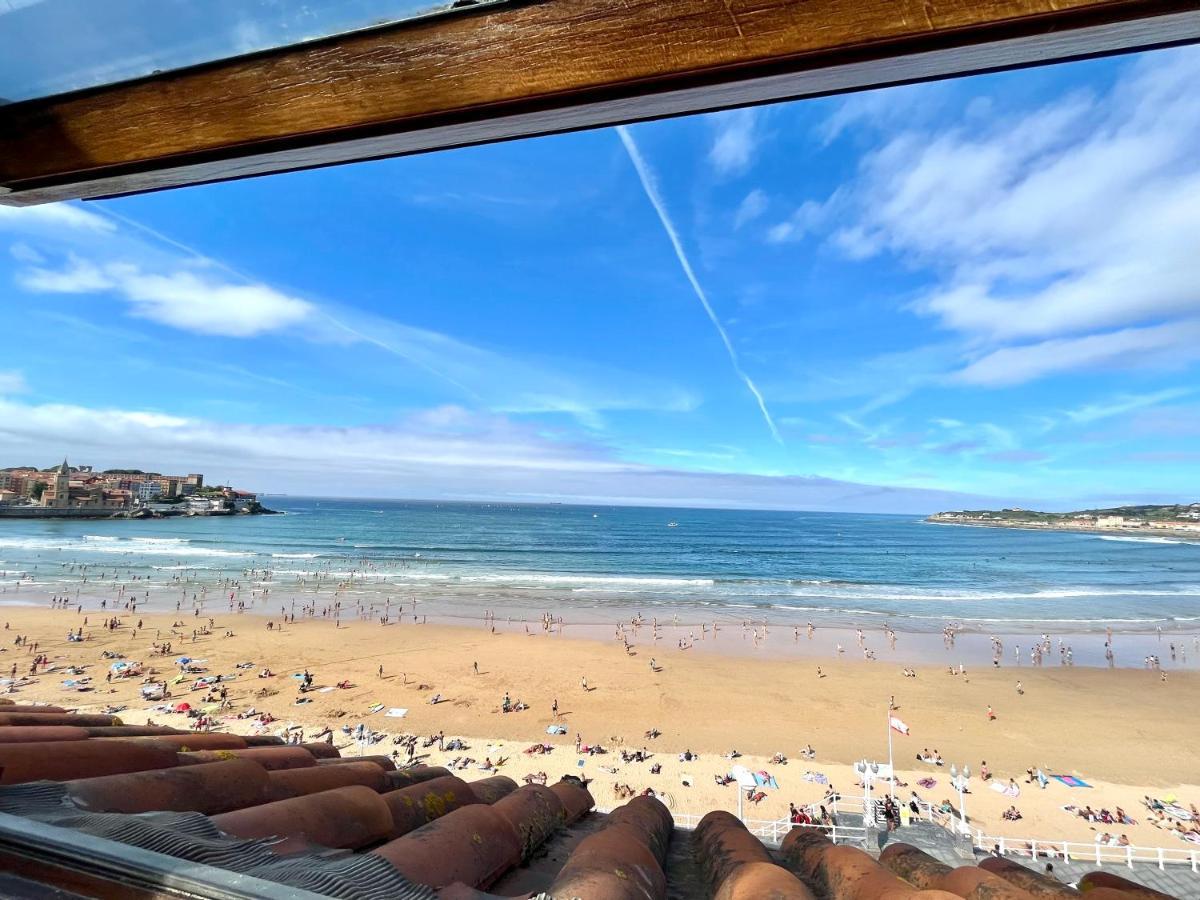 Atico Primera Linea Playa De San Lorenzo Gijón Exteriér fotografie